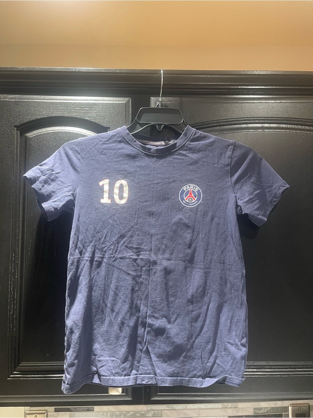Paris Saint-Germain Shirt Mens 14A Blue Soccer Football Neymar 10 Soccer Cotton